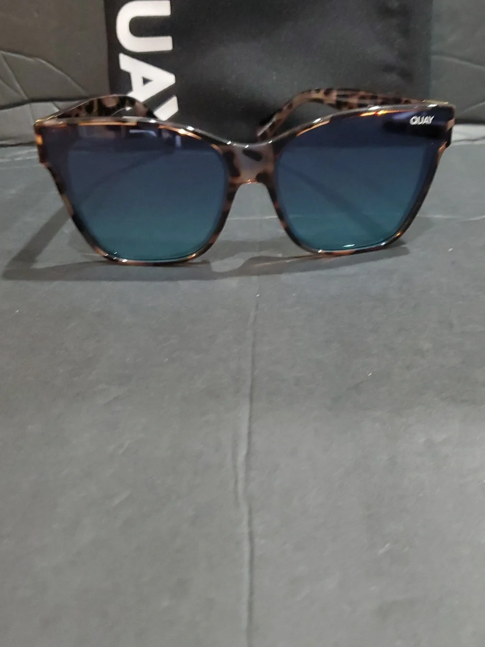 Quay after party oversized square tortoiseshell multi reflective sunglasses new‎